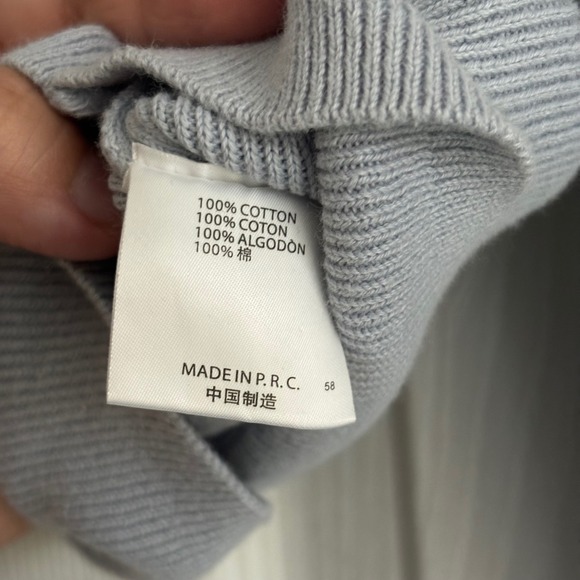 Brandy Melville‎ Grey Ribbed Long Sleeve Cropped Button Up Cardigan Top - Picture 4 of 4